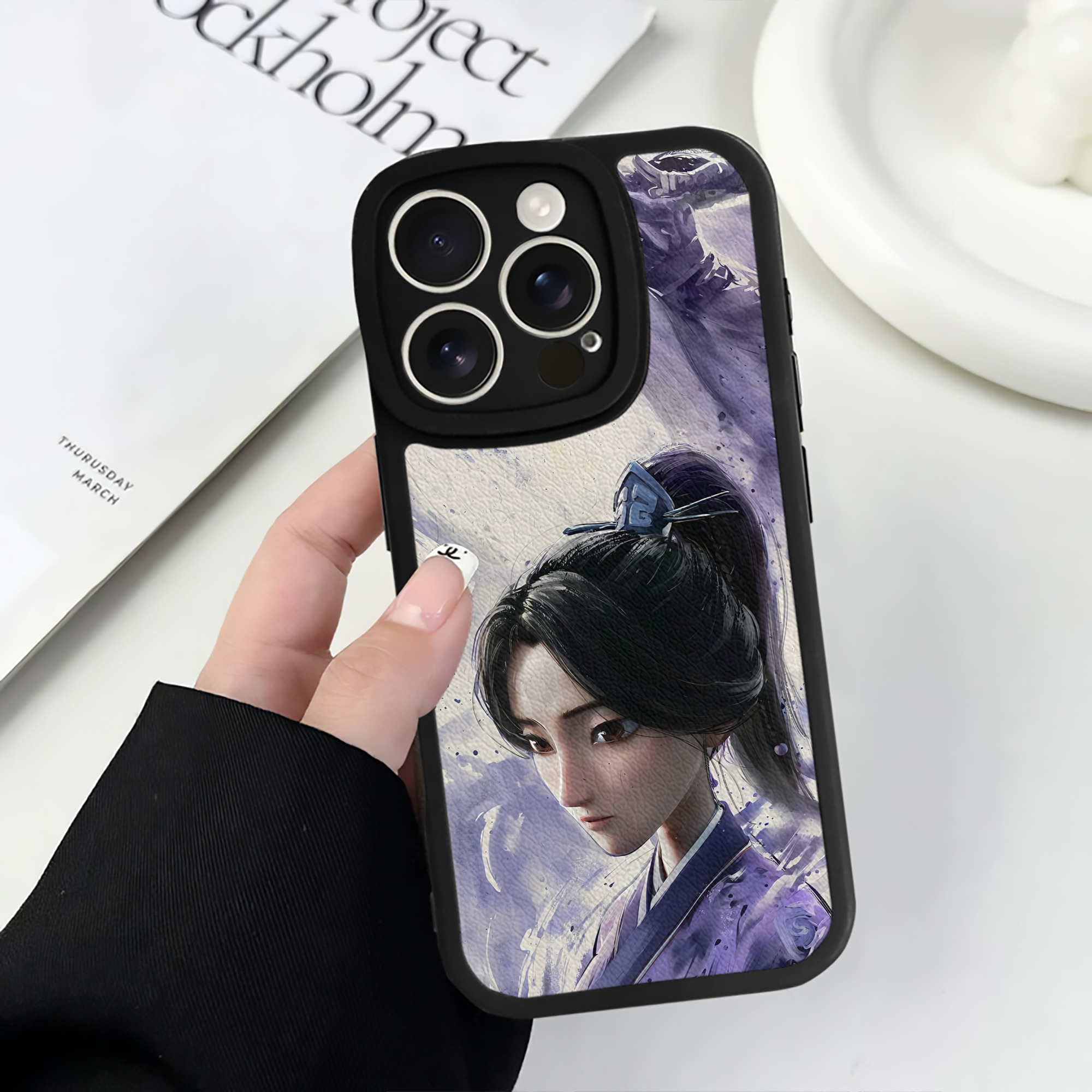 （画像用） Ne Zha 2 ナタ 魔童の大暴れ 【iPhone 16シリーズ対応】シリコンスマホケース（レザー調） 材質：シリコン